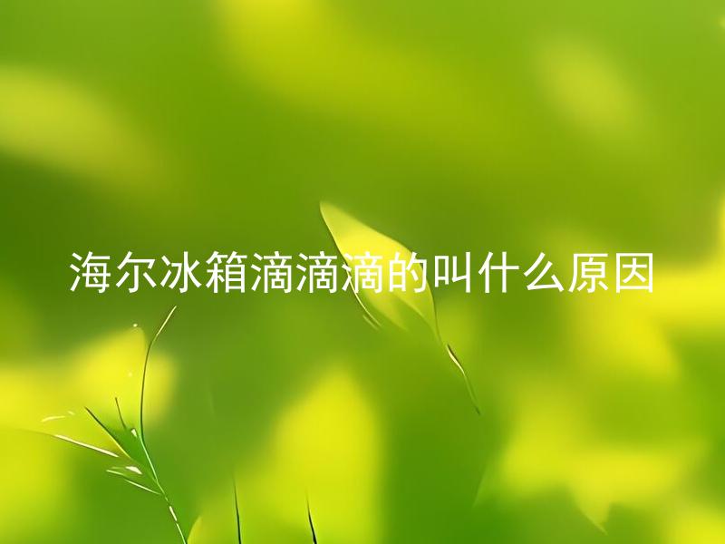 海尔冰箱滴滴滴的叫什么原因 海尔冰箱滴滴滴的叫声是怎么回事？