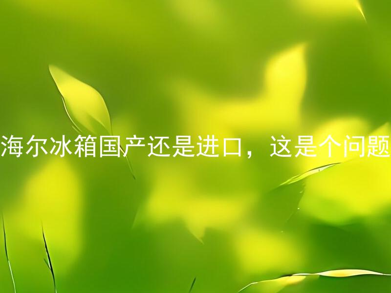 海尔冰箱国产还是进口，这是个问题 海尔冰箱国产和进口有什么区别？