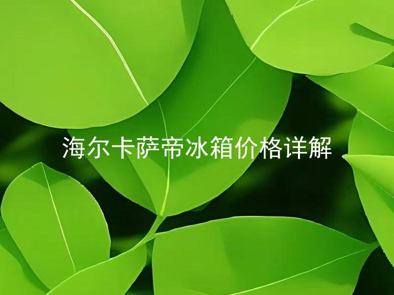 海尔卡萨帝冰箱价格详解 海尔卡萨帝冰箱价格合理吗？
