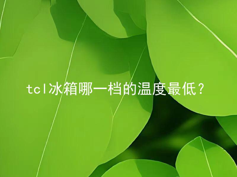 tcl冰箱哪一档的温度最低？ TCL冰箱的最低温度是多少？