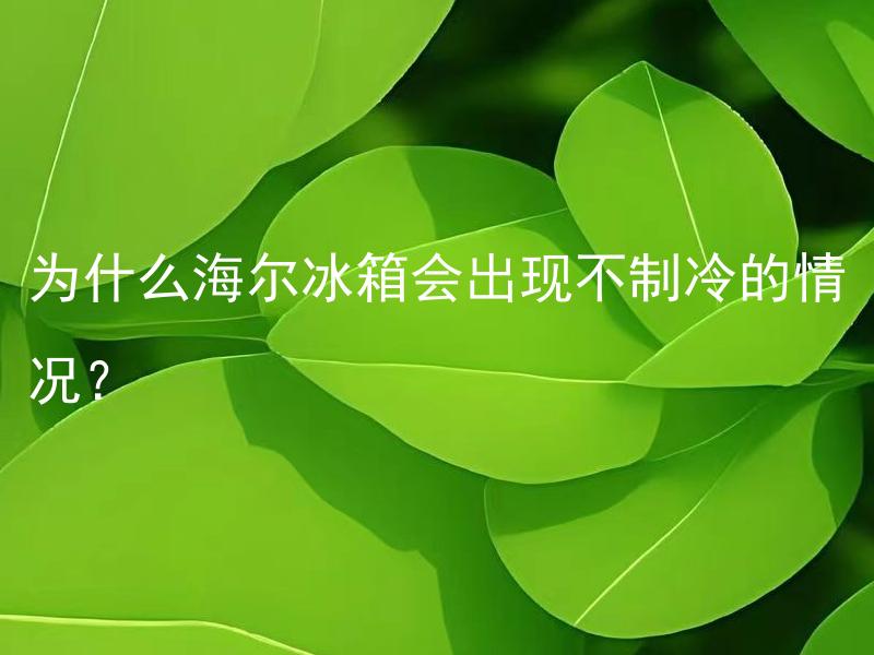 为什么海尔冰箱会出现不制冷的情况？ 海尔冰箱出现不制冷的可能原因有哪些？
