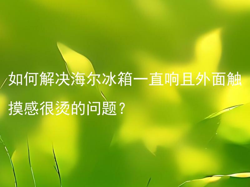 如何解决海尔冰箱一直响且外面触摸感很烫的问题？ 海尔冰箱响与发热是否与食材放置有关？