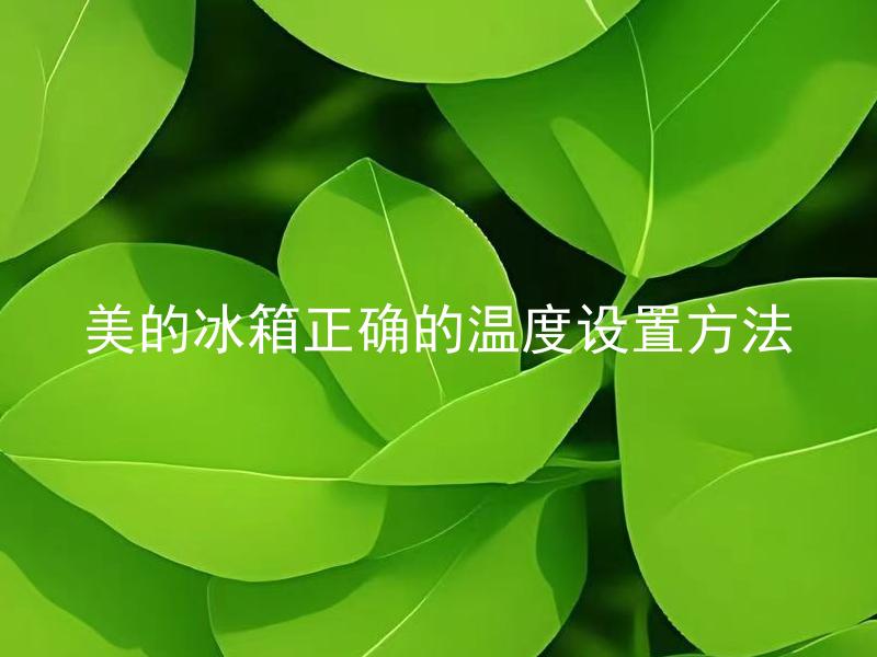 美的冰箱正确的温度设置方法 美的冰箱温度调节范围是多少？