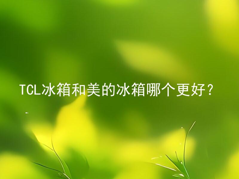 TCL冰箱和美的冰箱哪个更好？ TCL冰箱和美的冰箱的性价比如何比较？