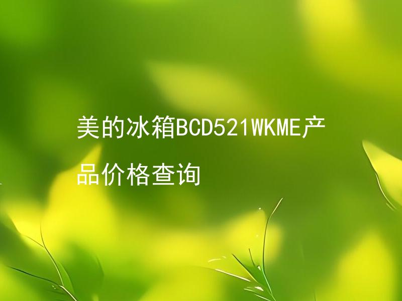 美的冰箱BCD521WKME产品价格查询 美的冰箱BCD521WKME适合怎样的家庭使用？