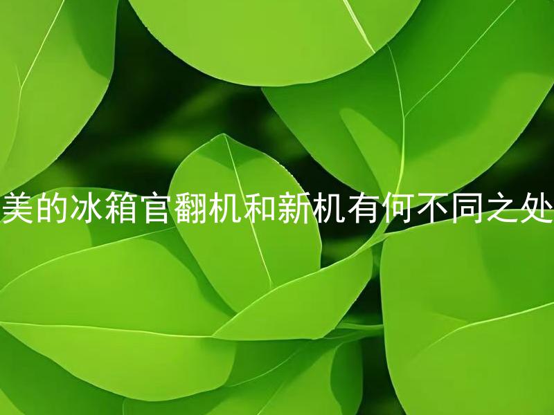美的冰箱官翻机和新机有何不同之处 美的冰箱官翻机和新机性能有何不同？