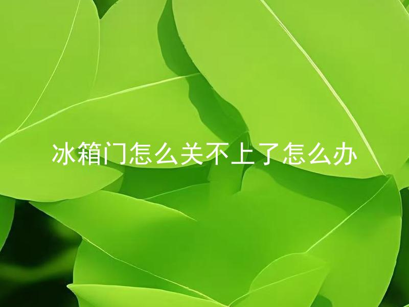 冰箱门怎么关不上了怎么办 冰箱门不紧怎么办，怎样解决冰箱门无法关闭的问题？