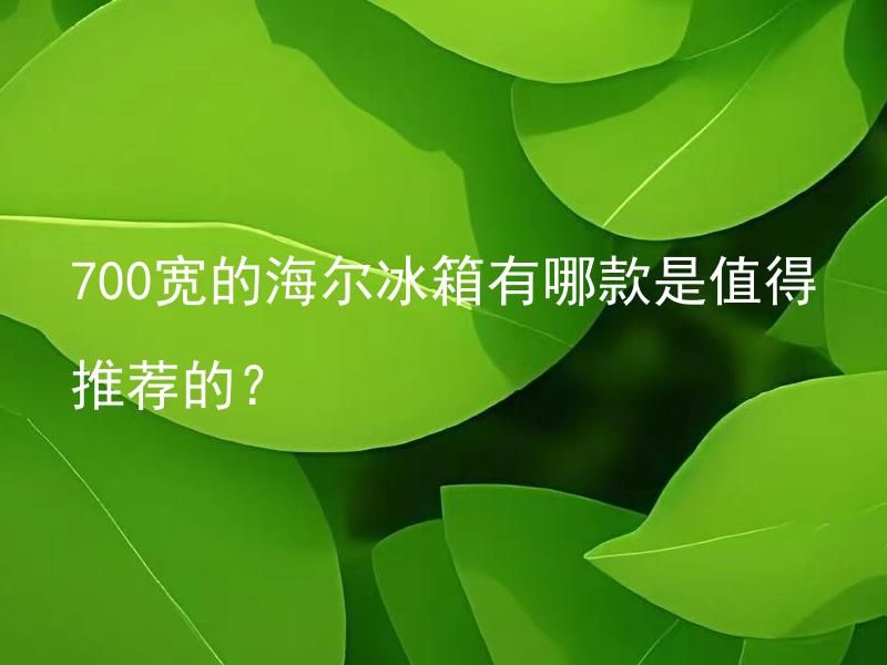 700宽的海尔冰箱有哪款是值得推荐的？ 700宽的海尔冰箱有哪款符合绝大多数家庭的需要并且性价比较高的值得推荐？