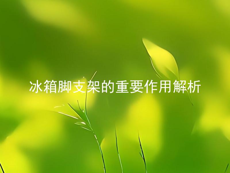 冰箱脚支架的重要作用解析 冰箱脚支架到底要多高？