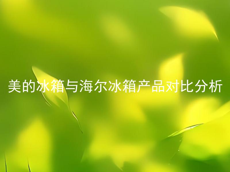 美的冰箱与海尔冰箱产品对比分析