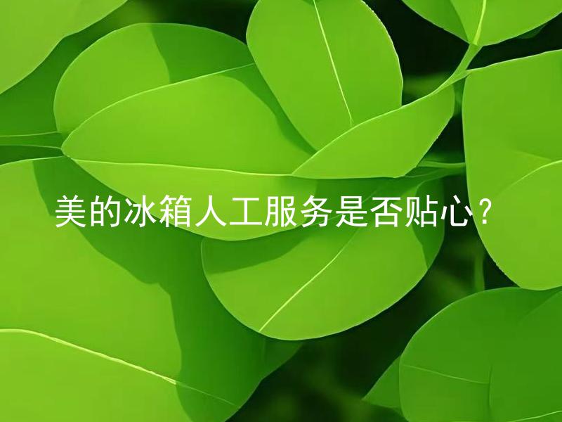 美的冰箱人工服务是否贴心？ 美的冰箱人工服务如何提供贴心的帮助？
