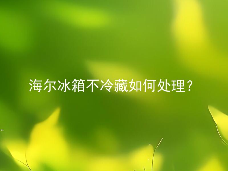 海尔冰箱不冷藏如何处理？ 海尔冰箱不冷藏是什么原因导致的？