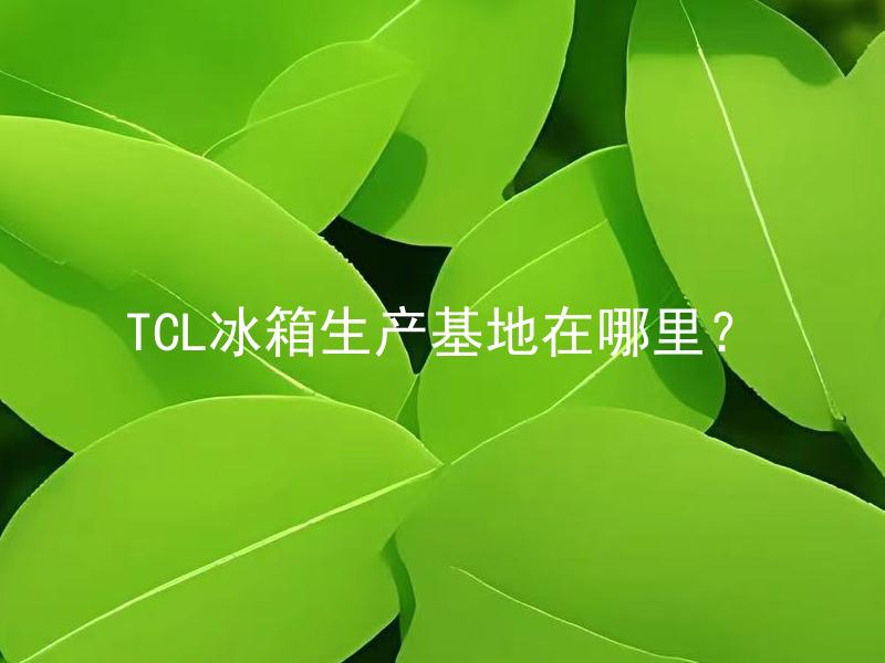 TCL冰箱生产基地在哪里？ TCL冰箱生产基地在哪个国家？
