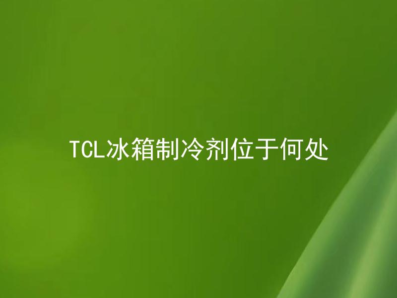TCL冰箱制冷剂位于何处 TCL冰箱制冷剂为何需要定期加注？