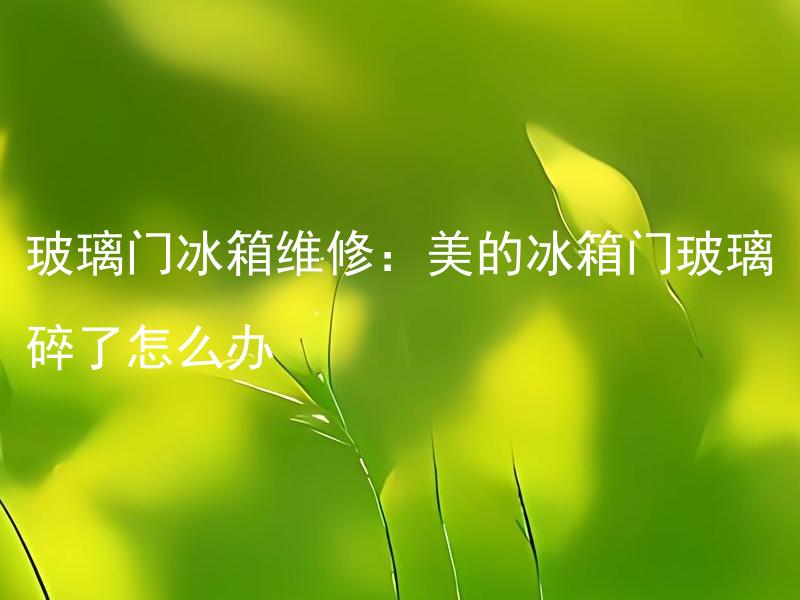 玻璃门冰箱维修：美的冰箱门玻璃碎了怎么办 美的冰箱门玻璃碎了，如何进行维修？